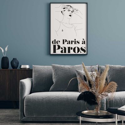 AFFICHE DE PARIS À PAROS - 50x70 cm