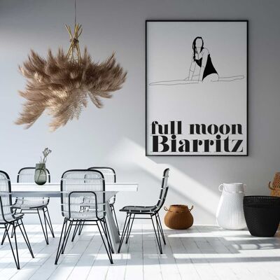 Affiche full moon biarritz - a4