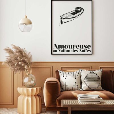 AFFICHE AMOUREUSE AU VALLON DES AUFFES - 70x100 cm