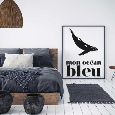 AFFICHE MON OCÉAN BLEU - 70x100 cm