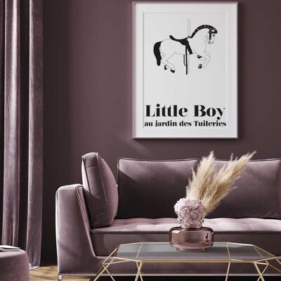 AFFICHE LITTLE BOY AU JARDIN DES TUILERIES - 50x70 cm