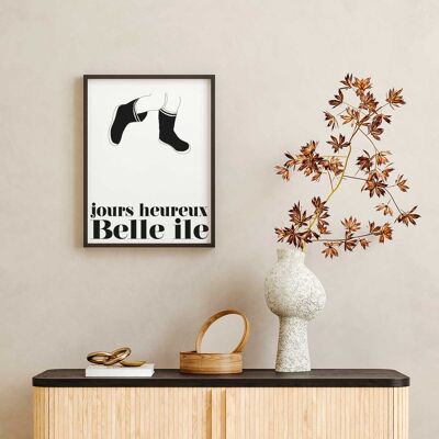 AFFICHE JOURS HEUREUX BELLE ILE - 50x70 cm