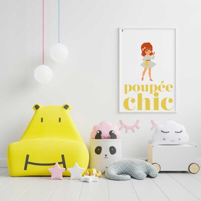 Affiche poupée chic - a4