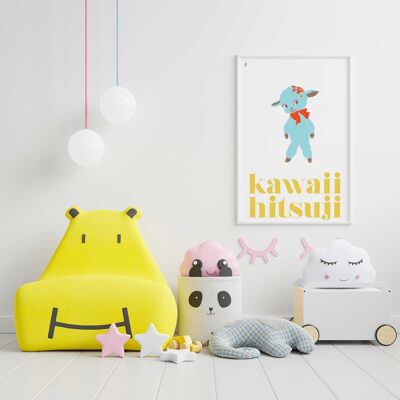 AFFICHE KAWAII HITSUJI - 30x40 cm