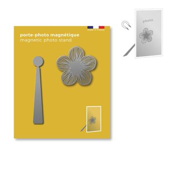 porte-photo magnétique en métal - fleur 1