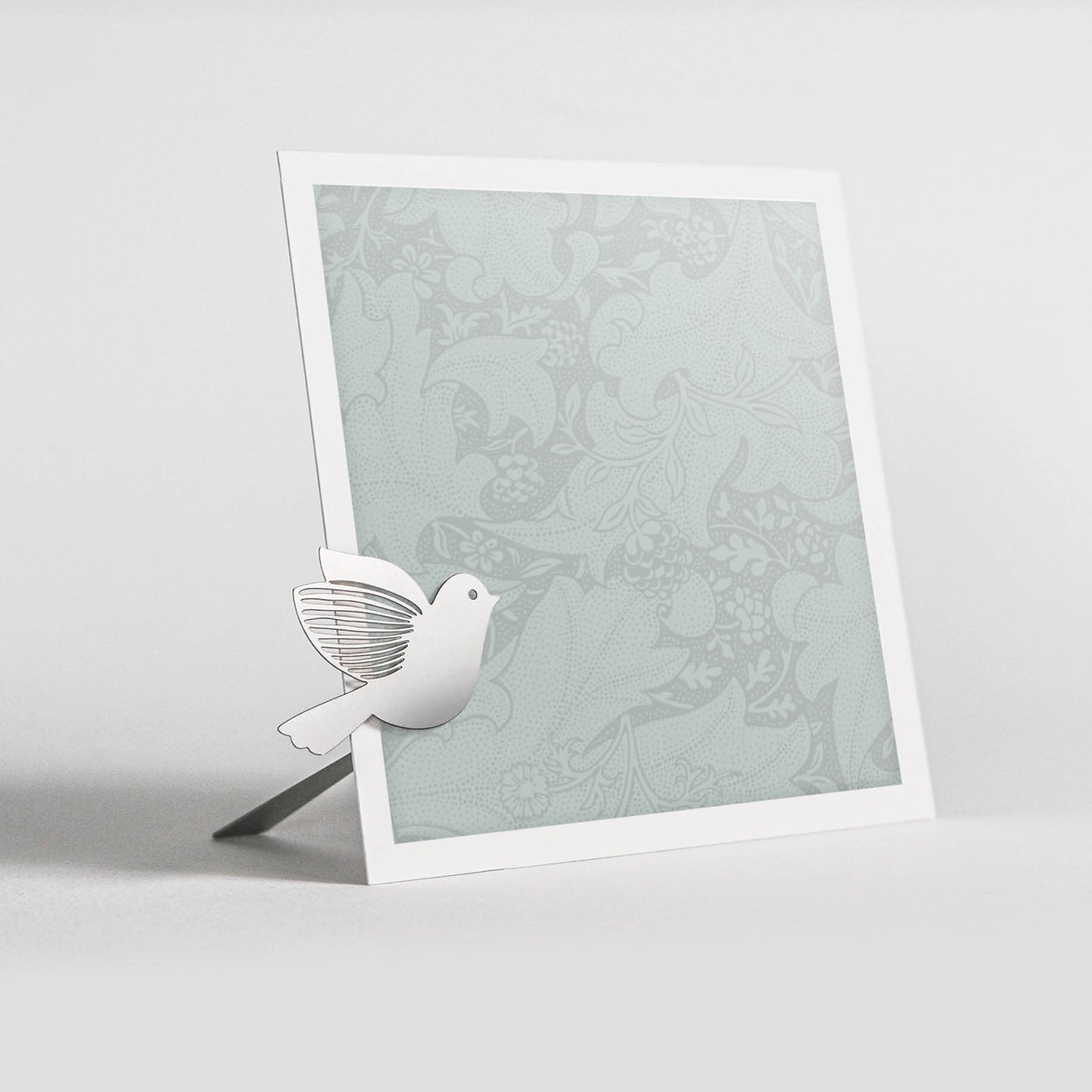 magnetischer Metallfotohalter - Vogel