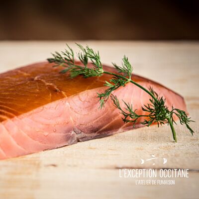 Cold smoked salmon (180 g steak, 2-3 p)