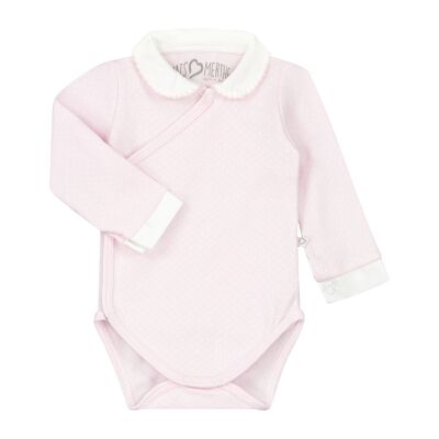 Body long sleeve girl with collar pink