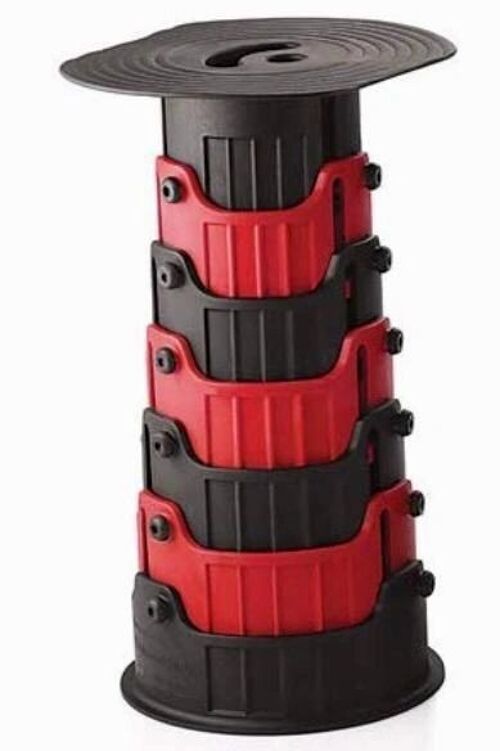 Telescopic Compact Folding Stool – Red