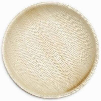 Areca Palm Leaf Jetable Ecologique 12″ Assiette Ronde, 30cm (Lot De 25)