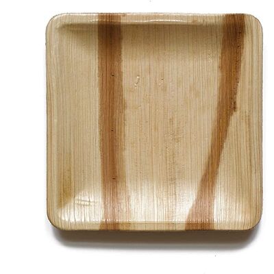Areca Palm Leaf Disposable Eco-friendly 8″ Square Plate, 20cm (Pack Of 25)