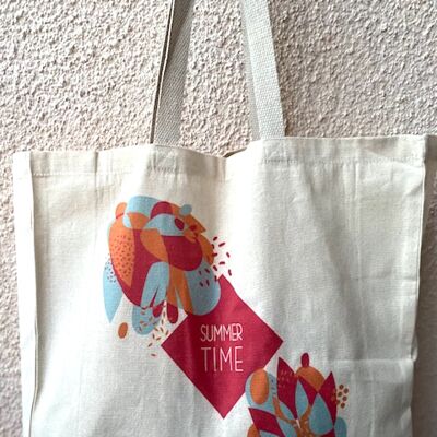 "Summertime" COTTON TOTE