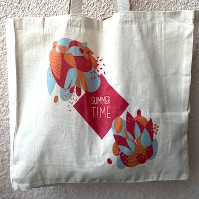 "Summertime" COTTON TOTE