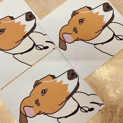 LOLA Hunde-Grußkarte Blanko für Ihre eigene Nachricht