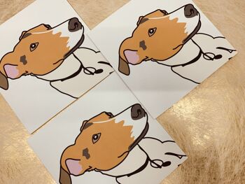 LOLA Dog Greetings Card Blank pour votre propre message