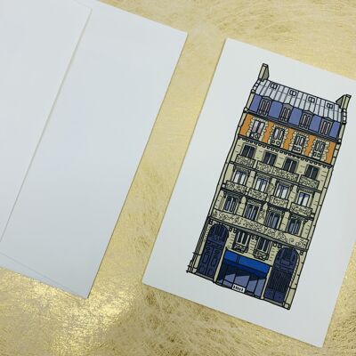 A6 Greetings Card - Haussman House Paris, FRANCE