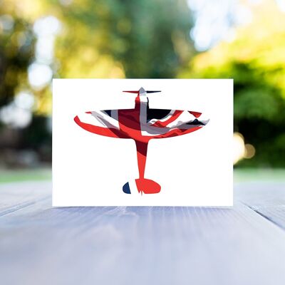 Union Flag Spitfire Note Cards - Single