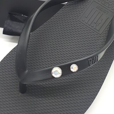 Crystal Diamond - Black Luxury Flip Flops