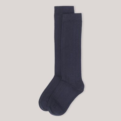 Knee High Socks - Marine Blue - Size 15-18