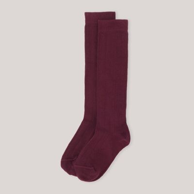 Calcetines hasta la rodilla - Rojo Vintage - Talla 27-30