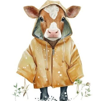 Tarjeta sostenible - Vaca de lluvia