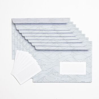 8 enveloppes vagues blanches 4