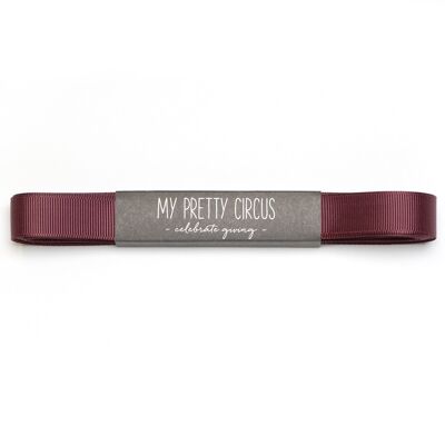 Gift ribbon wine red, crease-free ribbon, easy to tie for wrapping gifts, 5m long x 16mm wide, sturdy grosgrain ribbon