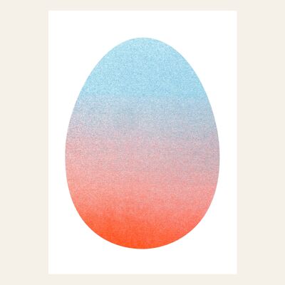 Postcard Egg Fluo Orange