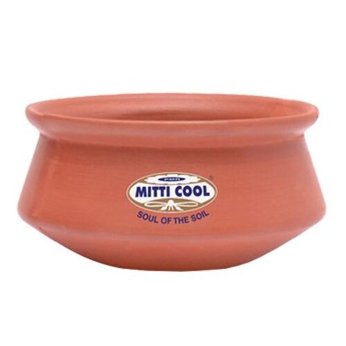 Clay handi without handle lid 1 litre