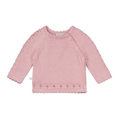 Cardigan knit girl fantasy sleeve old pink