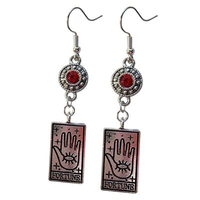 Silver Tarot Earrings -  Fortune