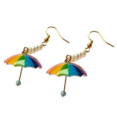 Boucles d'oreilles parapluie jour de pluie