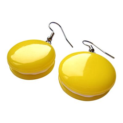 Colourful Macaron Earrings - Yellow