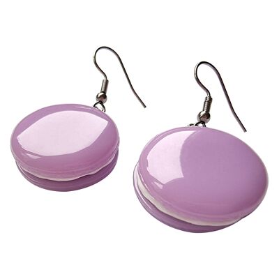 Colourful Macaron Earrings - Purple