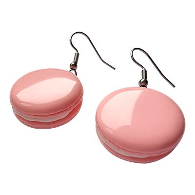 Bunte Macaron-Ohrringe - Pink