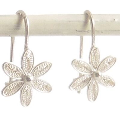 Earrings jasmine silver