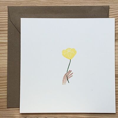 Card Yellow Flower