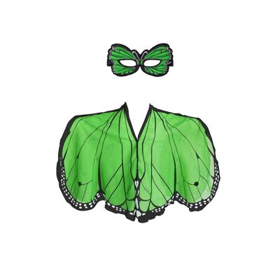 PONCHO MARIPOSA VERDE + MASCARILLA