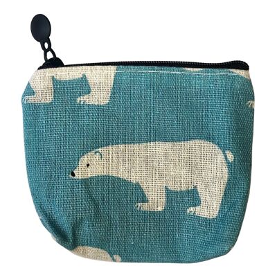 Wallet polar bear Light blue