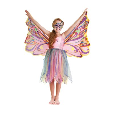 Fairy rainbow costume dress + mask