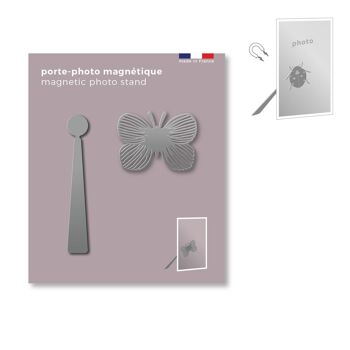 porte-photo magnétique en métal - papillon 1