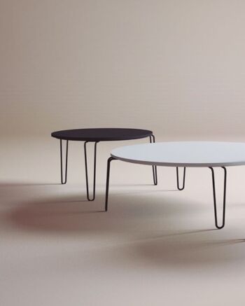 Table basse / gigogne PROUVE 70 | design Sergio BALLESTEROS Noir/Noir 4