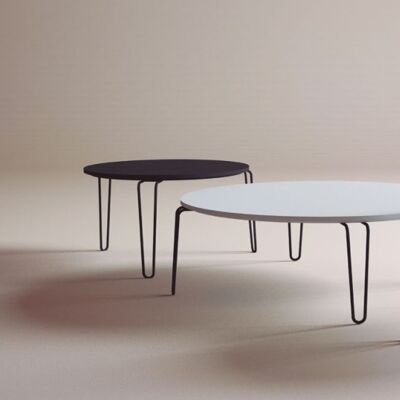 Coffee / nesting table PROUVE 105 | design Sergio BALLESTEROS Black/White