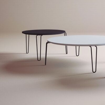 Tavolino da caffè / ad incastro PROUVE 105 | design Sergio BALLESTEROS Nero/Bianco