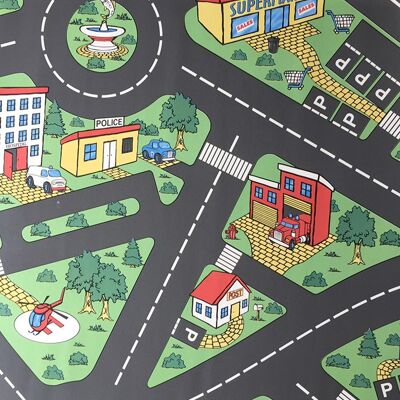 Alfombra de juego higiénica - alfombra de tráfico VINYROUTE -100x200cm