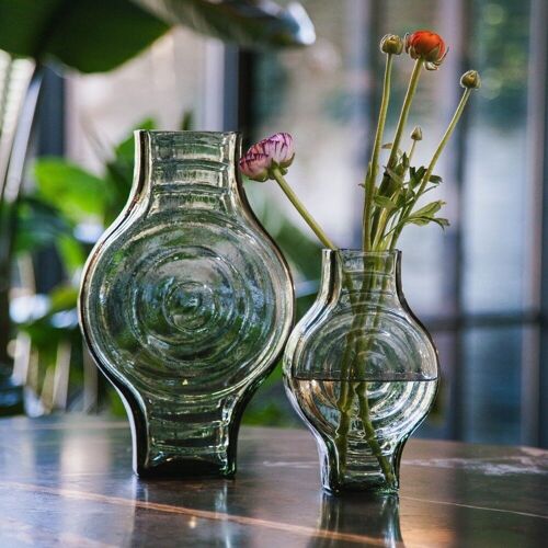 Vase large, Infinite Round, smokey green