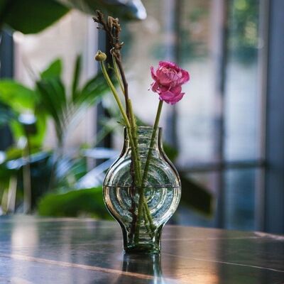 Vase klein, Infinite Round, rauchgrün