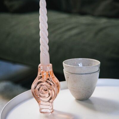 Candle Holder, Infinite Round, blush pink