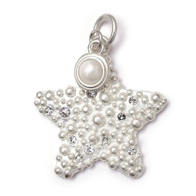 Star L & Pearl S, Amulet Twin SilverBrillante