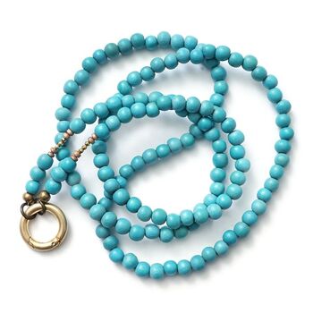 Turquoise, EsTrenc 88 GoldShiny, longue chaîne interchangeable